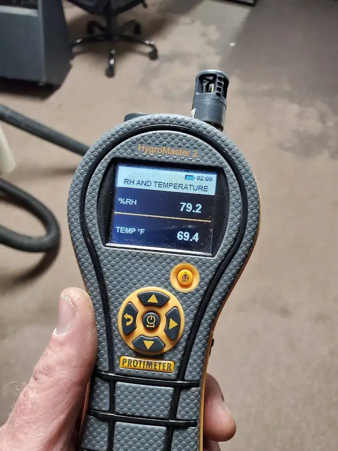 Moisture meter humidity assessment for Fire & Smoke Damage Restoration in Temple
